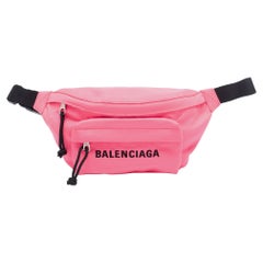 Balenciaga Neon Pink Nylon Everyday Belt Bag