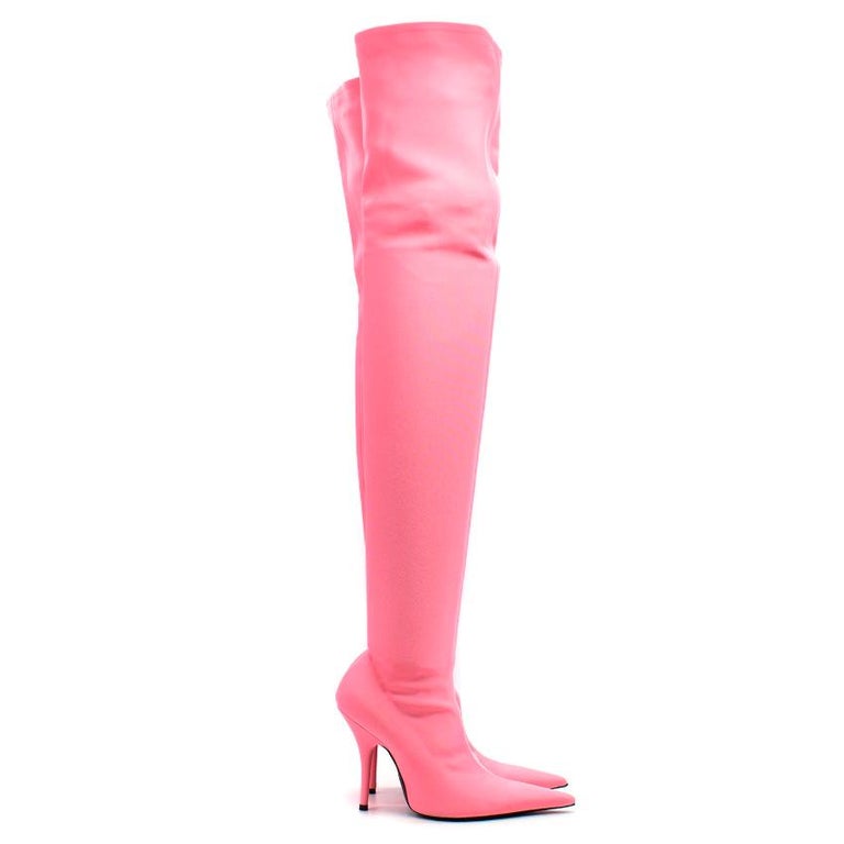 Balenciaga Neon Pink Spandex Thigh Boots US 5.5 at 1stDibs | balenciaga  neon boots, neon balenciaga boots, hot pink balenciaga boots