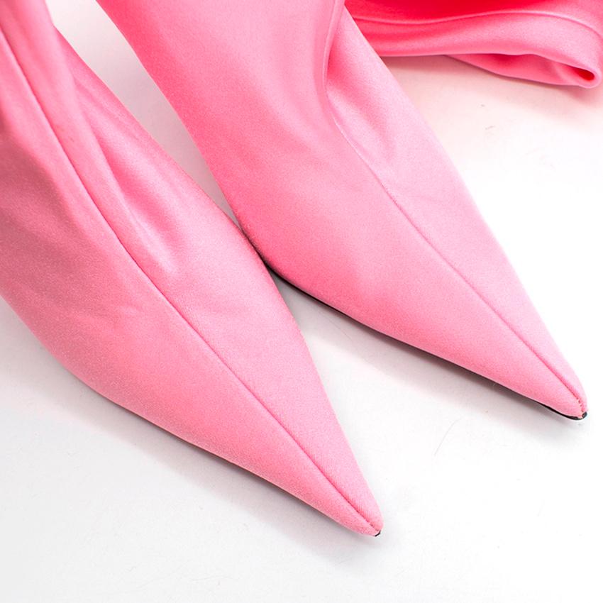 Balenciaga Neon Pink Spandex Thigh Boots US 5.5 1