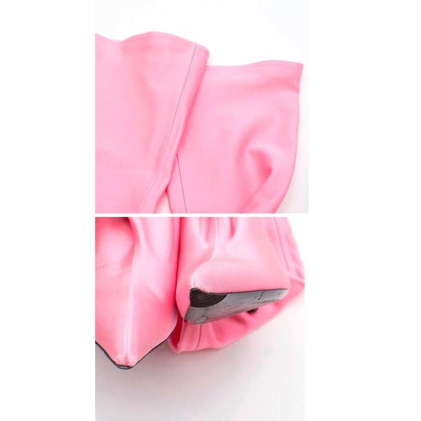 Balenciaga Neon Pink Spandex Thigh Boots US 5.5 2