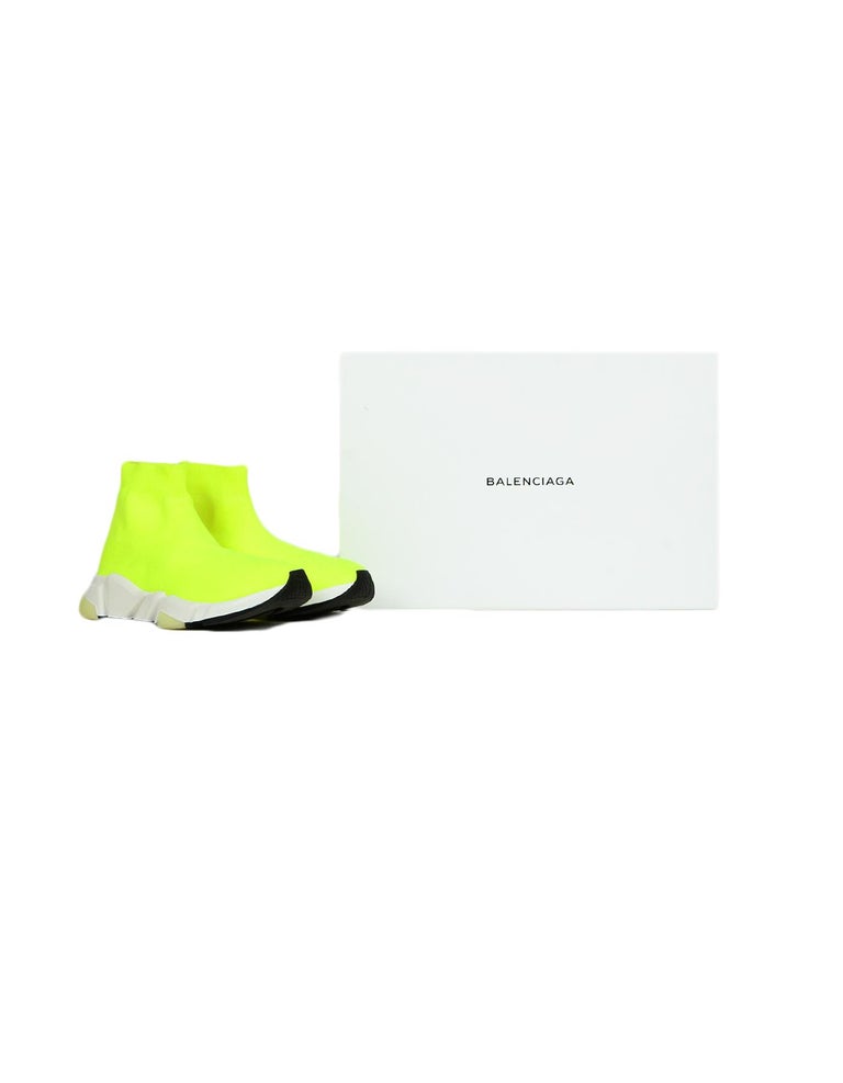 balenciaga sock shoes neon