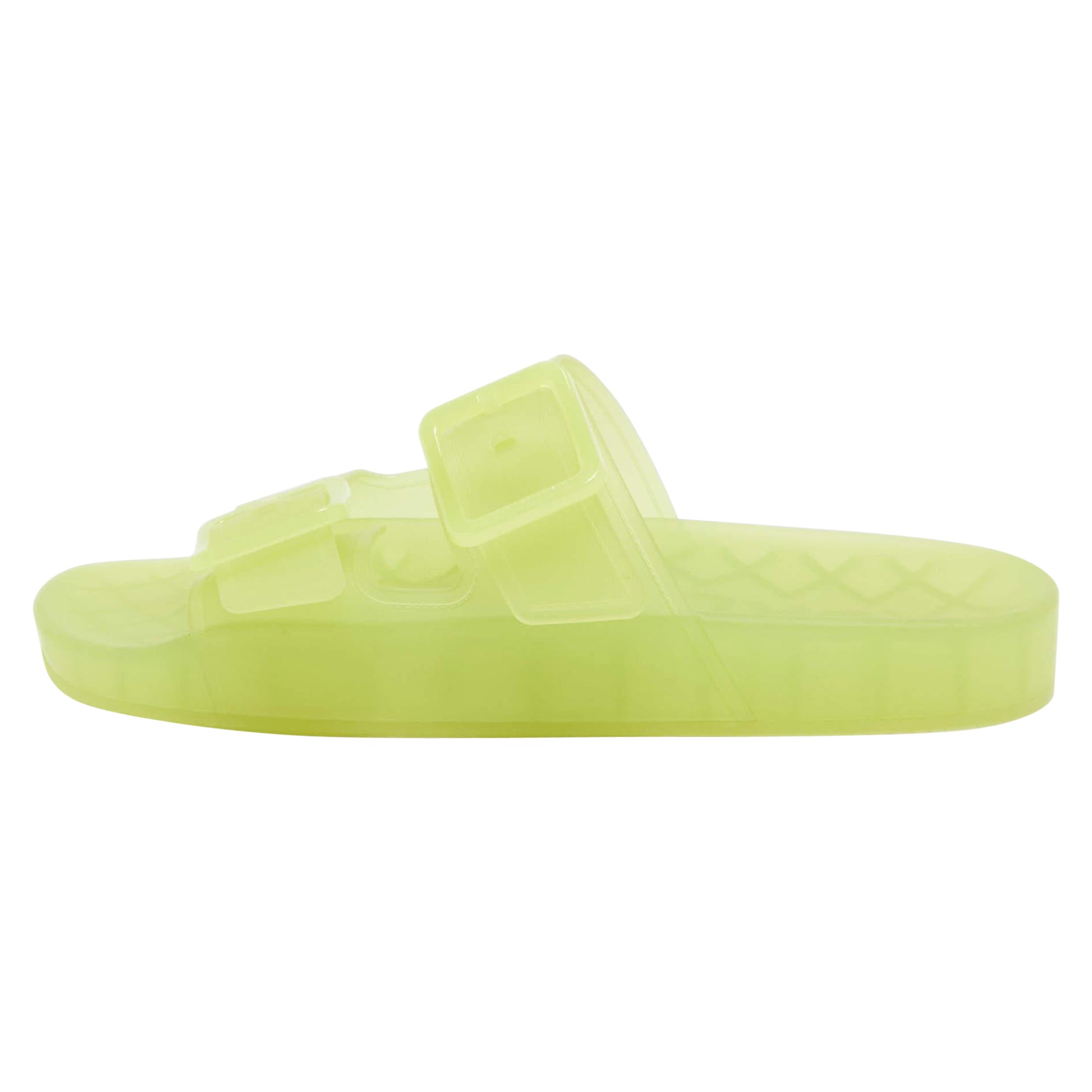 Balenciaga Neon Yellow Jelly Mallorca Slides Size 40