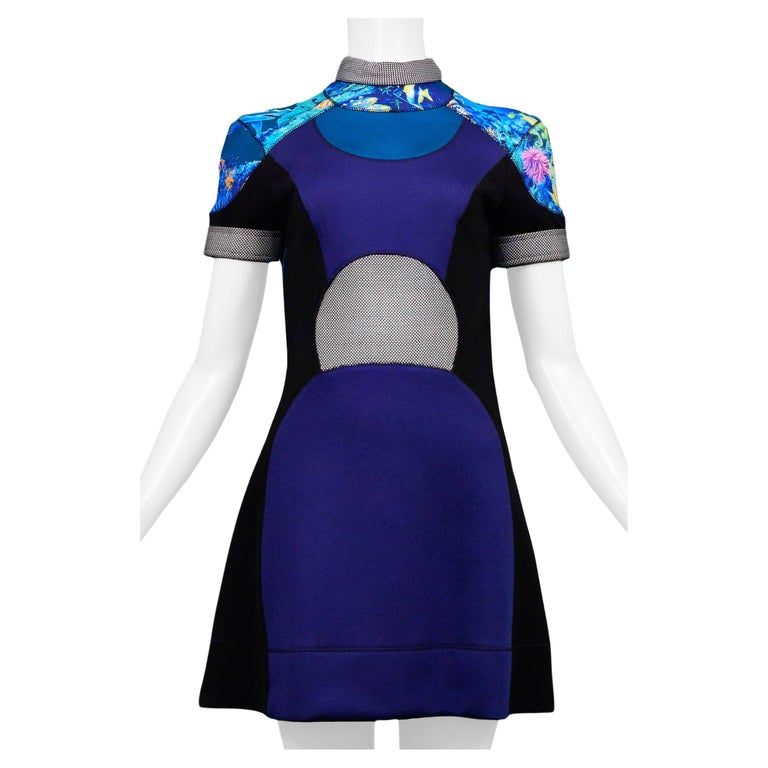 blue neoprene dress SABINA NEOPRENE DRESS – Gift of Garb main image 1