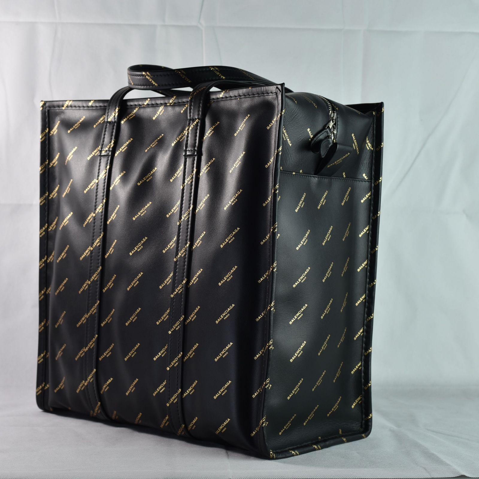 Balenciaga NEW Bazar Shopper M Black Leather Tote Bag Handbag 8