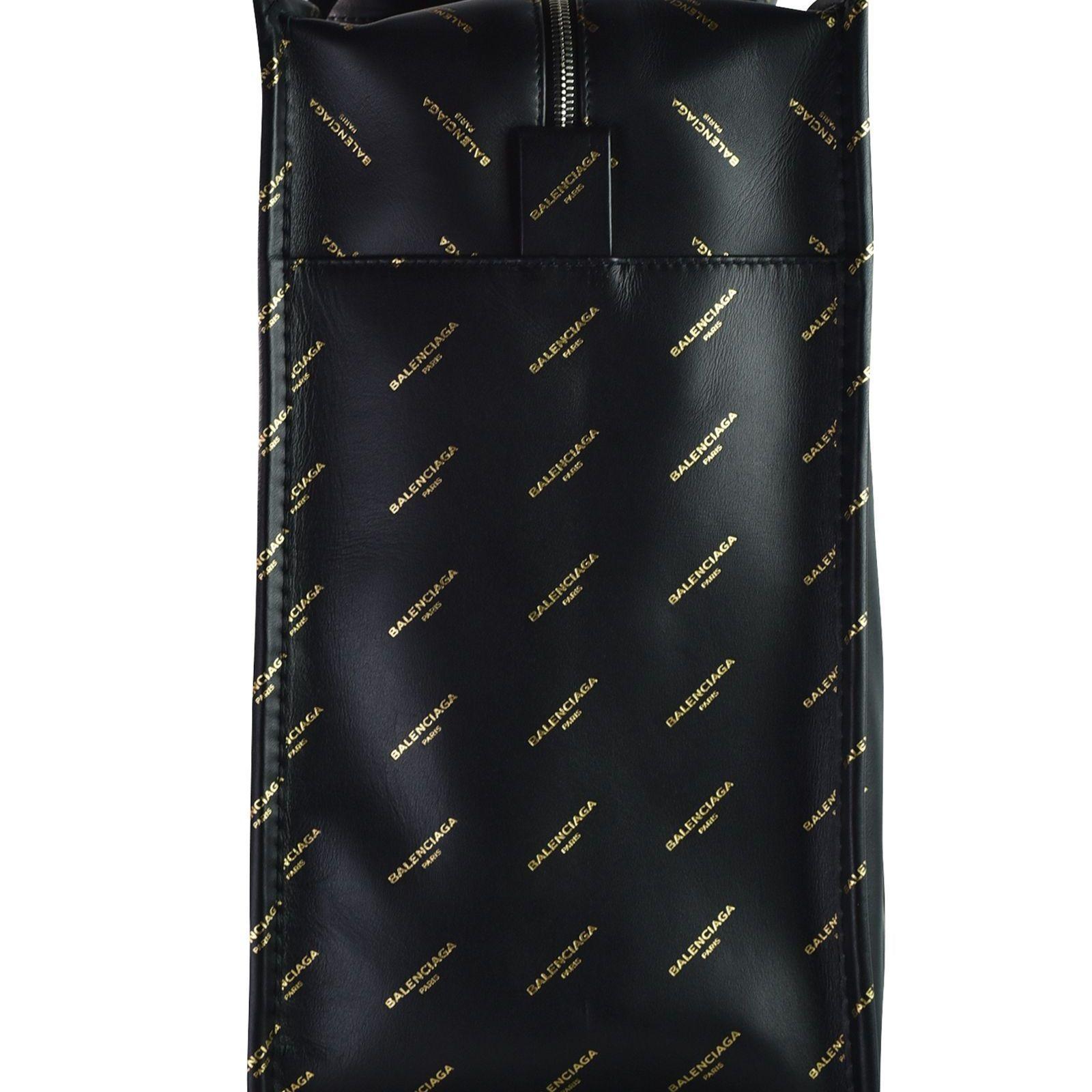 Balenciaga NEW Bazar Shopper M Black Leather Tote Bag Handbag 3
