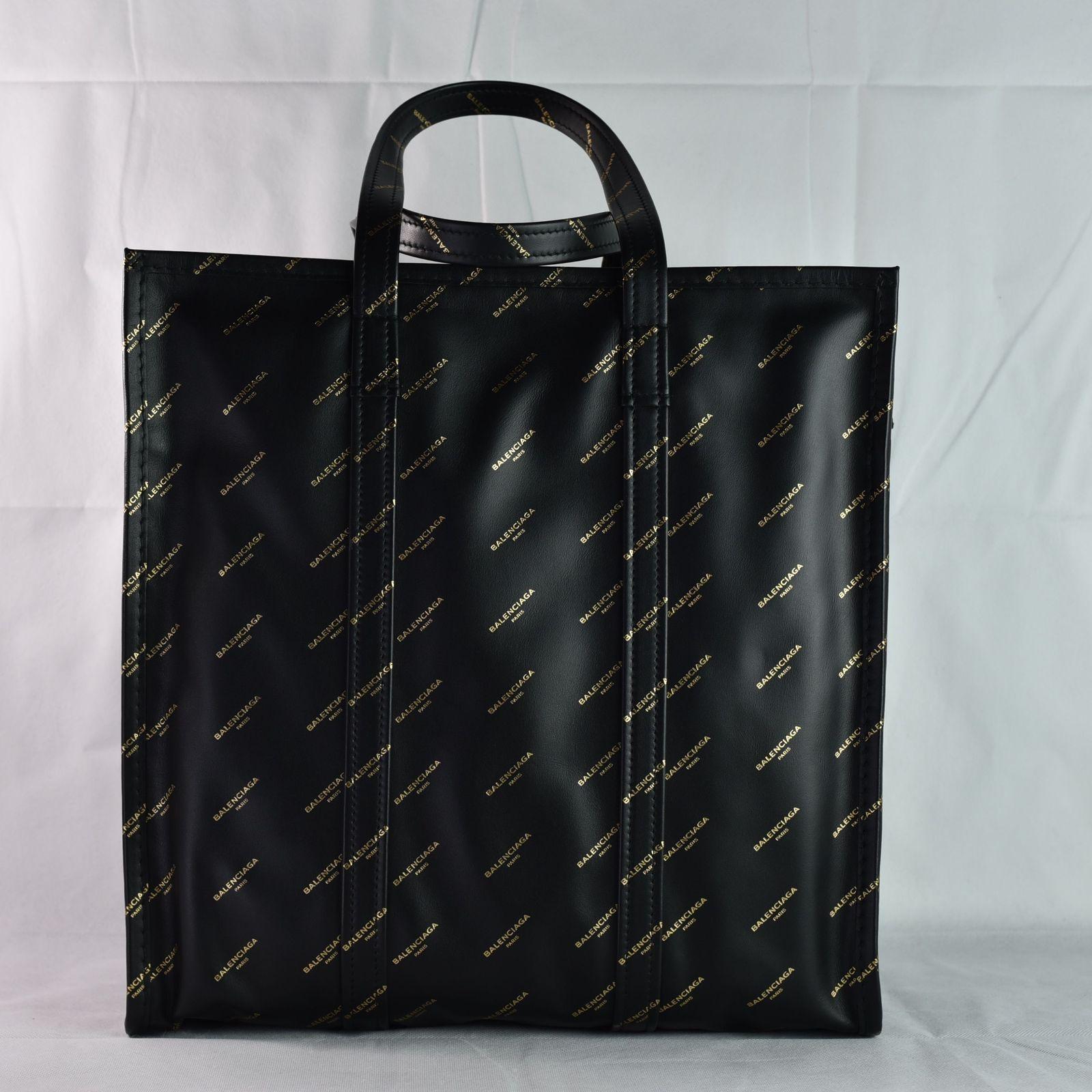 Balenciaga NEW Bazar Shopper M Black Leather Tote Bag Handbag 4