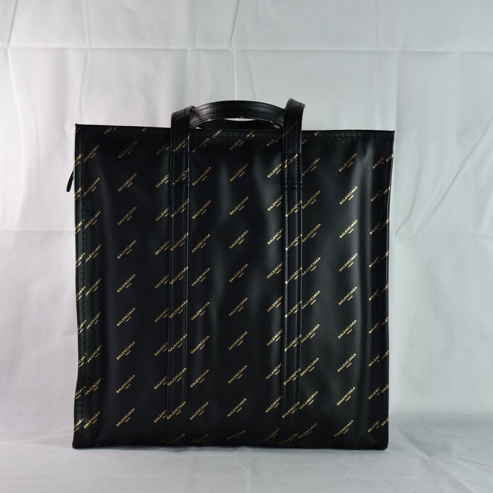 Balenciaga NEW Bazar Shopper M Black Leather Tote Bag Handbag 5