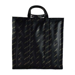 Balenciaga NEW Bazar Shopper M Black Leather Tote Bag Handbag