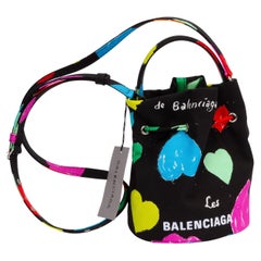 Balenciaga New Black Hearts Bucket Bag