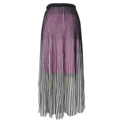 Gonna midi plissettata con stampa New York City di Balenciaga in viscosa multicolore