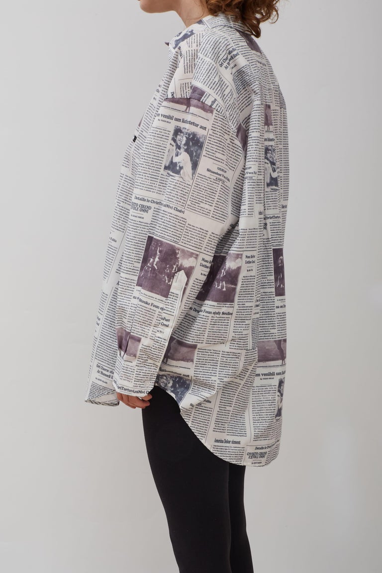 newspaper shirt balenciaga