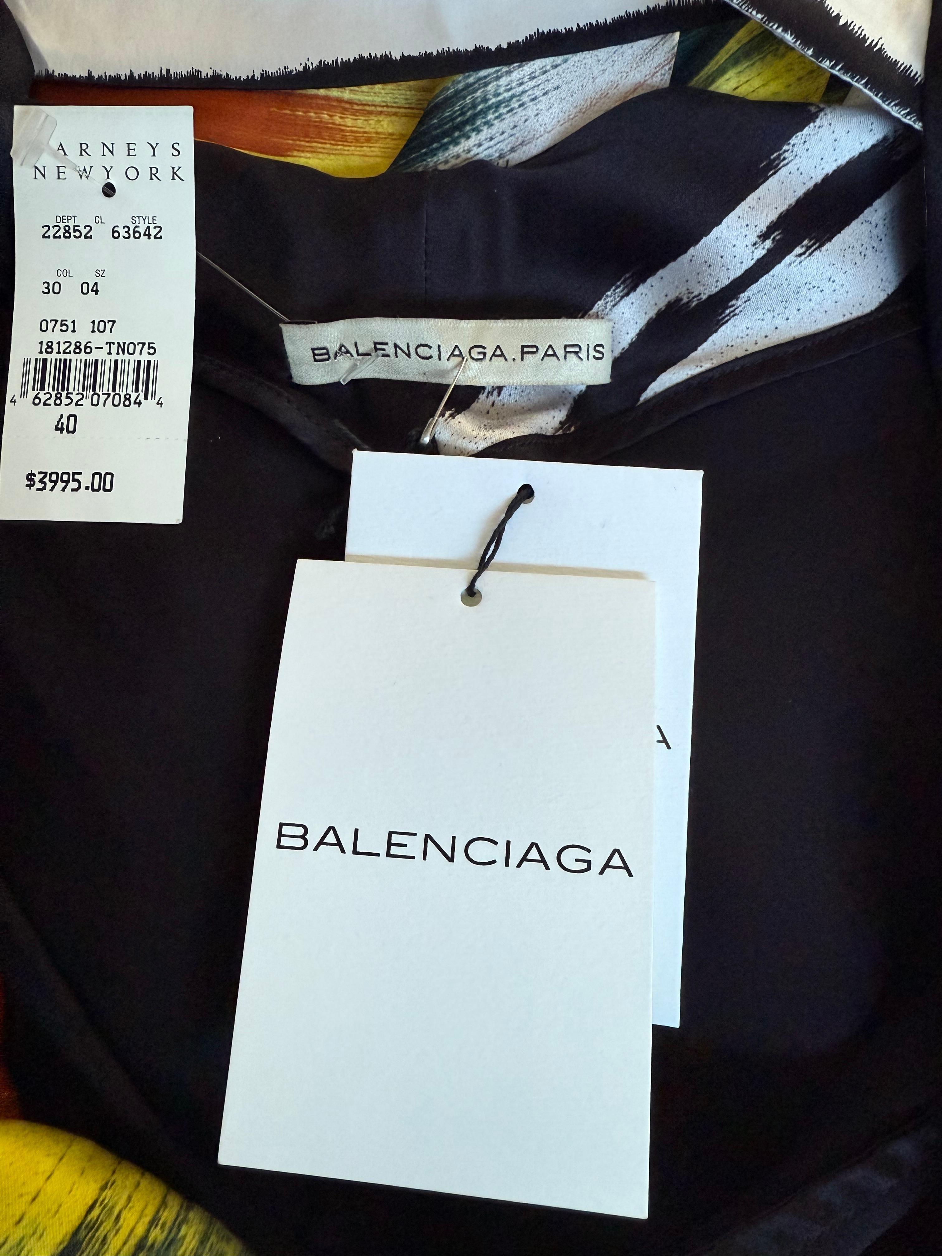 Donna Balenciaga Nicolas Ghesquière - Abito in seta ikat per la passerella A/I 2007 in vendita