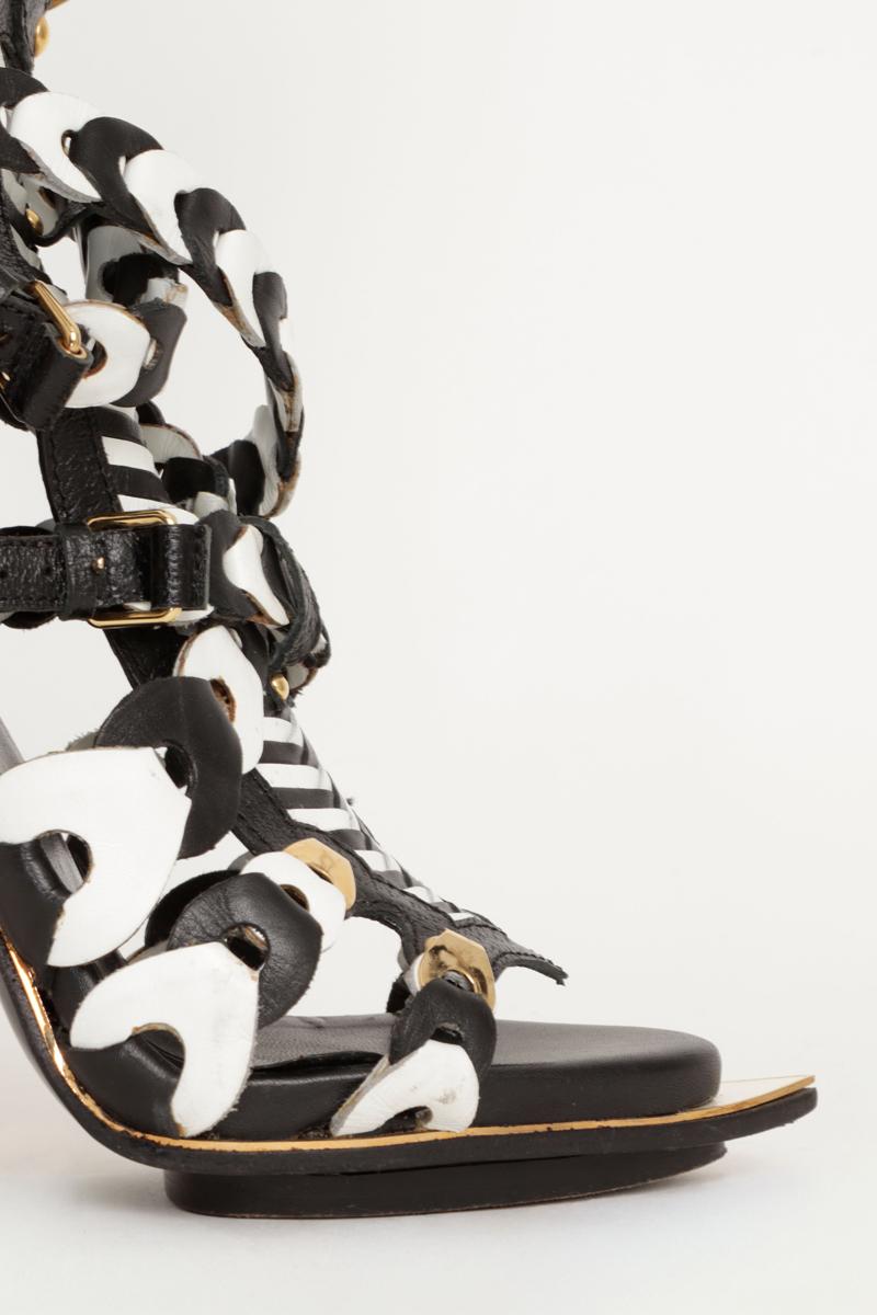 Balenciaga Nicolas Ghesquiere Laufsteg S/S 2008 Gladiator gewebte Kniestiefel 36 EU im Angebot 6