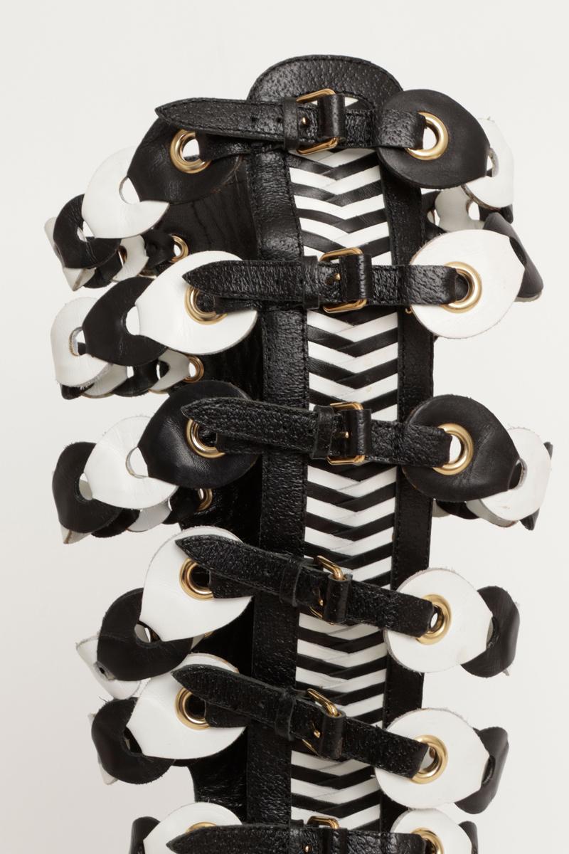 Balenciaga Nicolas Ghesquiere Laufsteg S/S 2008 Gladiator gewebte Kniestiefel 36 EU im Angebot 8