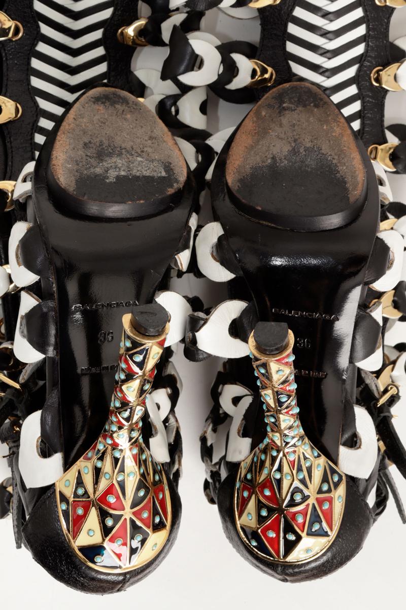 Balenciaga Nicolas Ghesquiere Laufsteg S/S 2008 Gladiator gewebte Kniestiefel 36 EU im Angebot 10