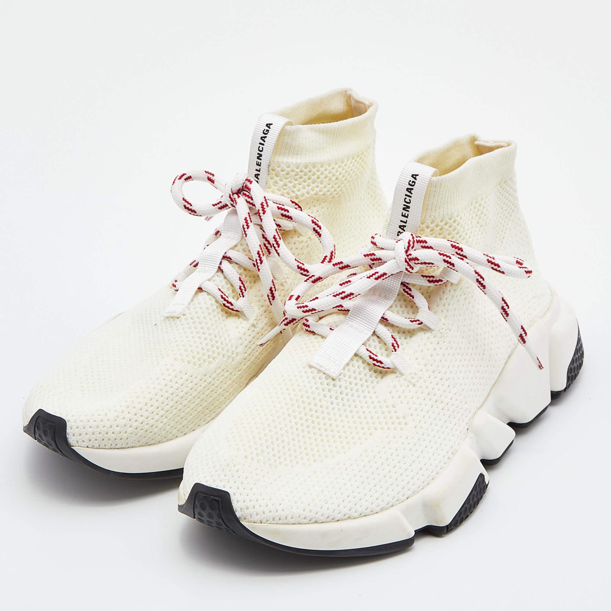 knit high top trainers