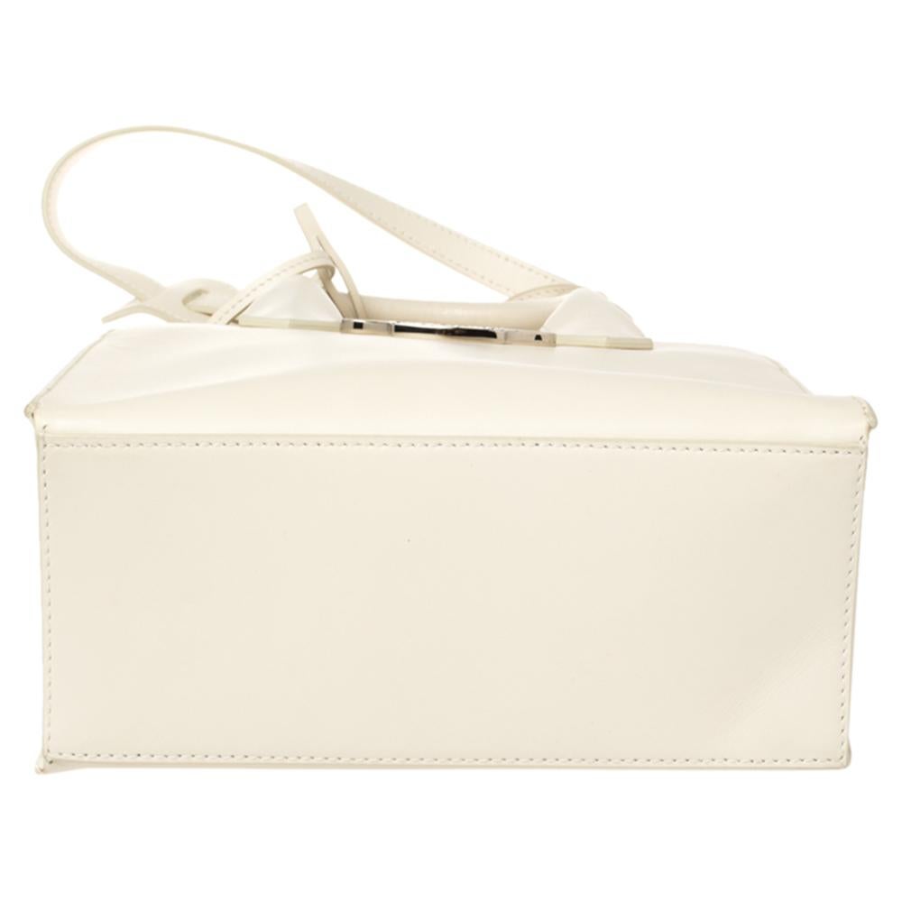 Balenciaga Off White Leather Mini All Afternoon Tote 1