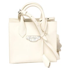 Balenciaga Off White Leather Mini All Afternoon Tote