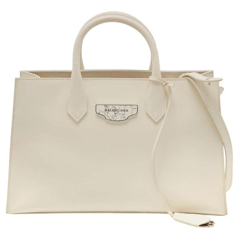 Prada Interwoven Logo Tote Bag - White for Women