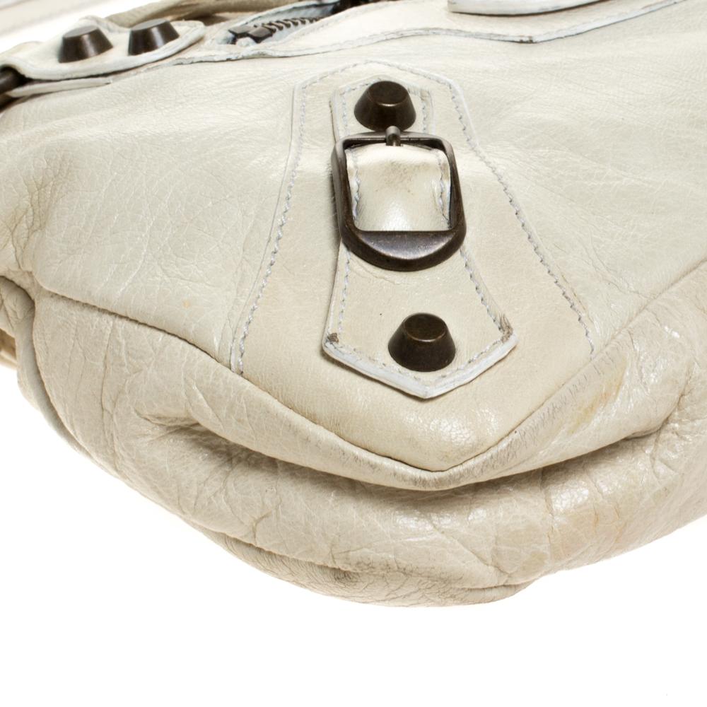 Balenciaga Off White Leather RH First Tote 4