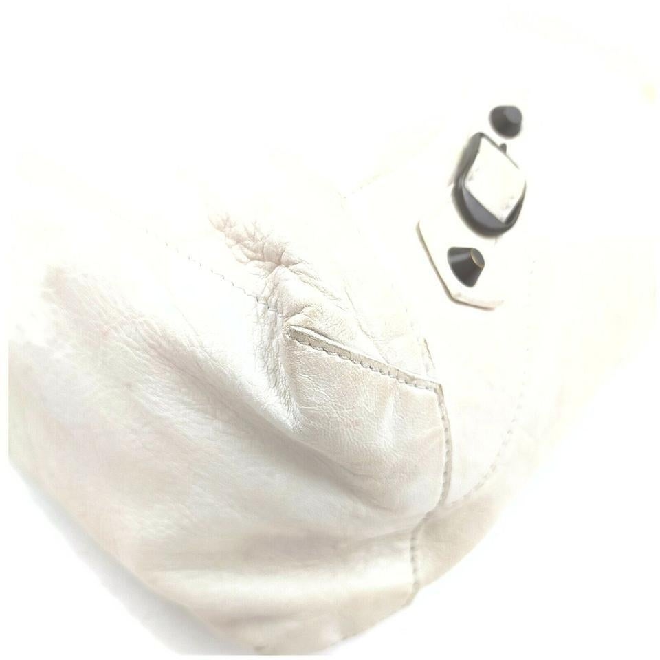 BALENCIAGA Off-White Leather The Day Hobo Bag  862953 5