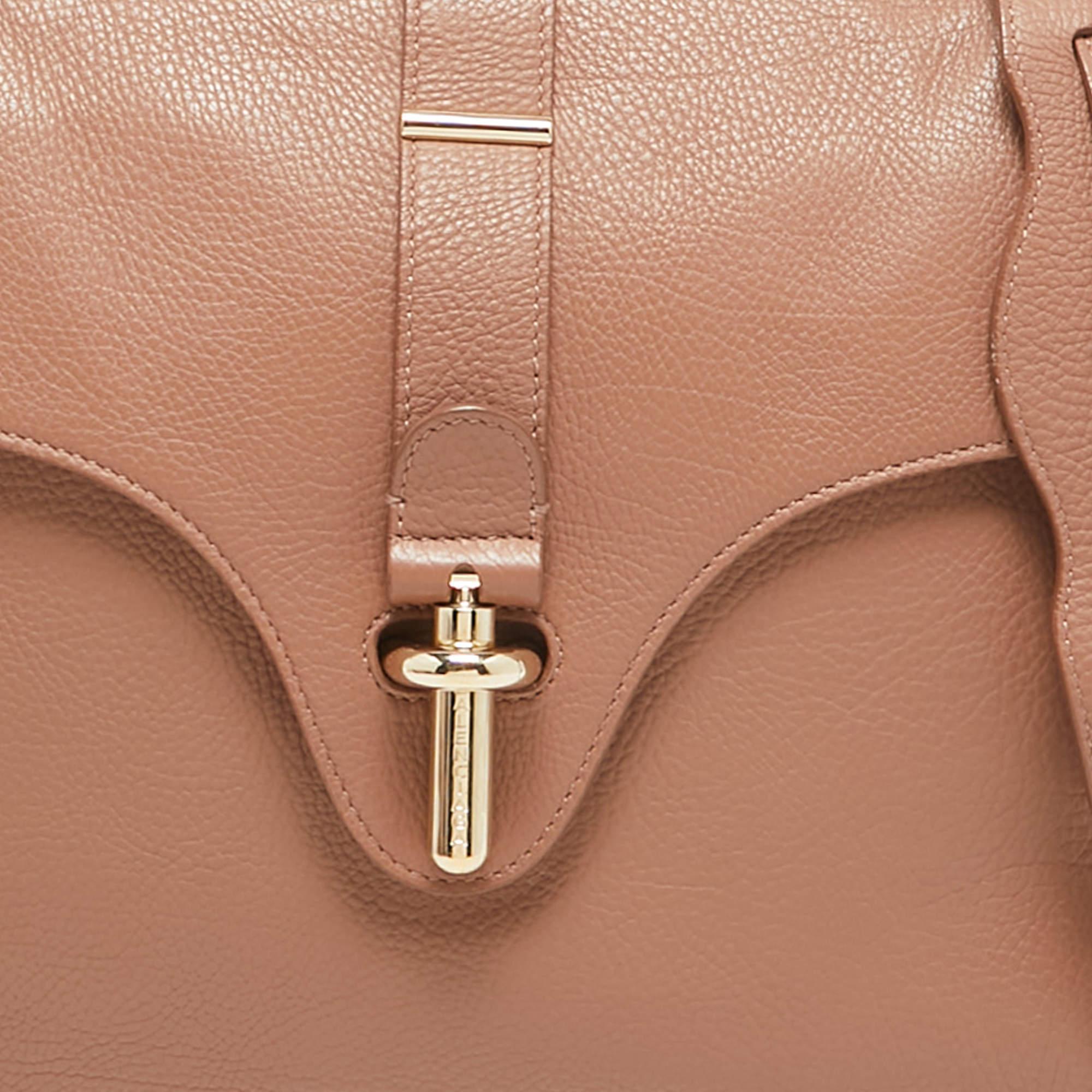 Women's Balenciaga Old Rose Leather Tube Clasp Top Handle Bag