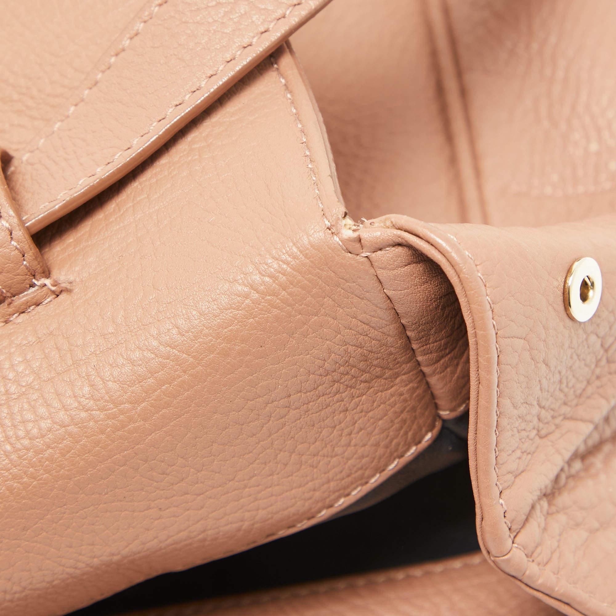 Balenciaga Old Rose Leather Tube Clasp Top Handle Bag 1