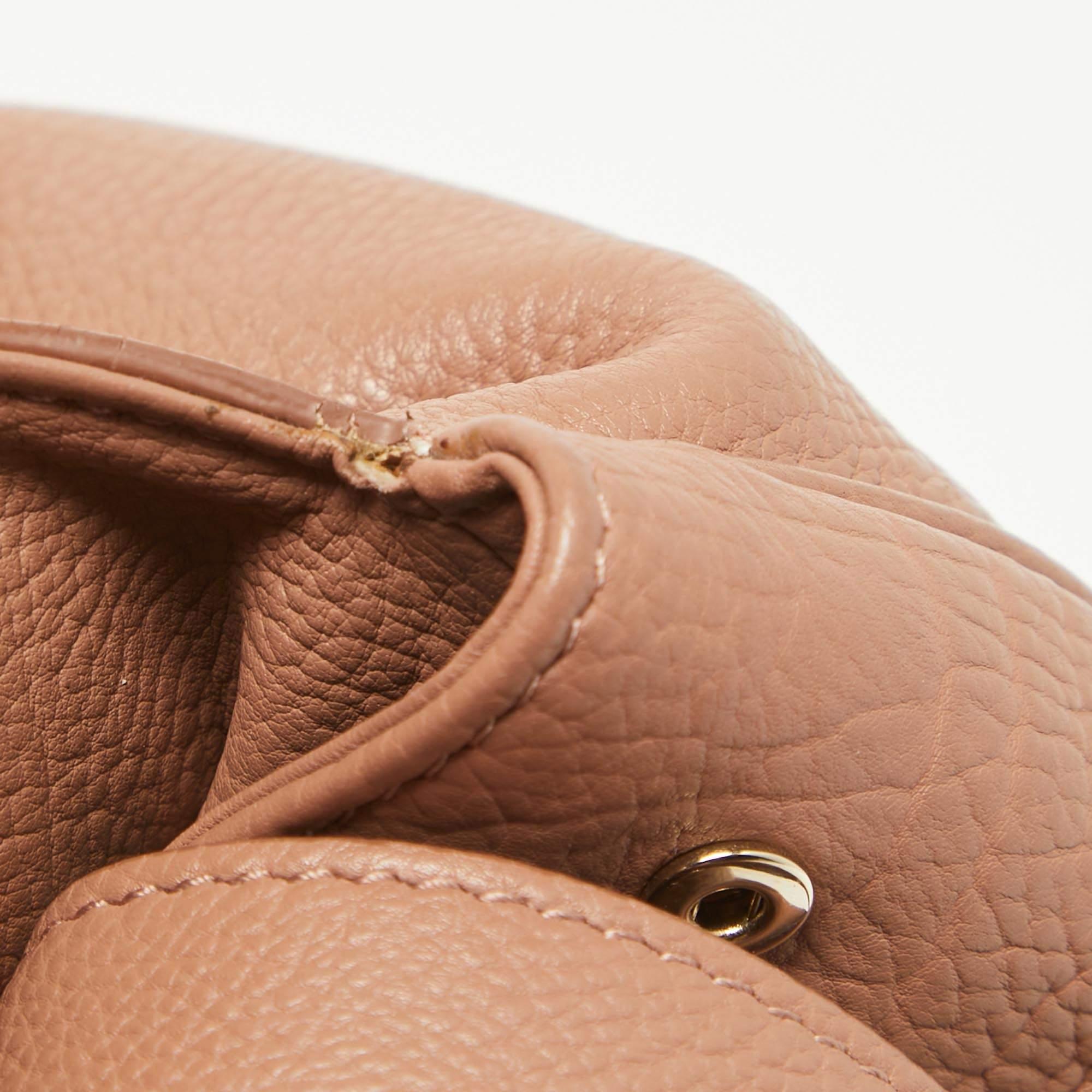Balenciaga Old Rose Leather Tube Clasp Top Handle Bag 2