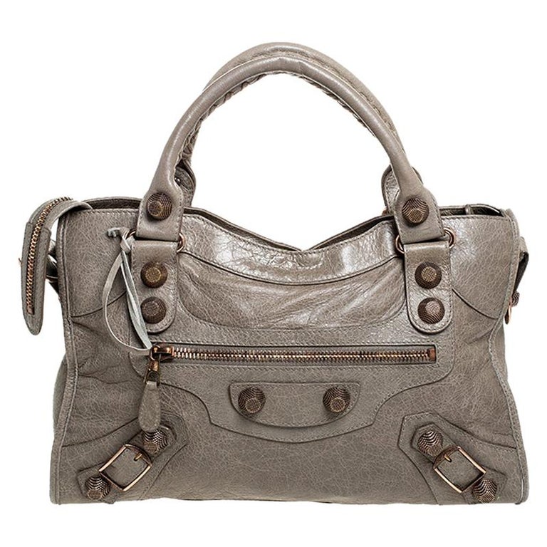 Balenciaga Olive Green Leather RH City Bag For Sale at 1stDibs