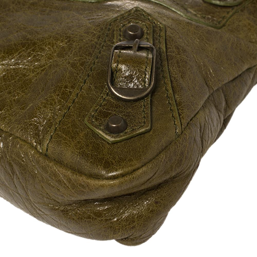 Balenciaga Olive Leather Mini Classique Bag 5