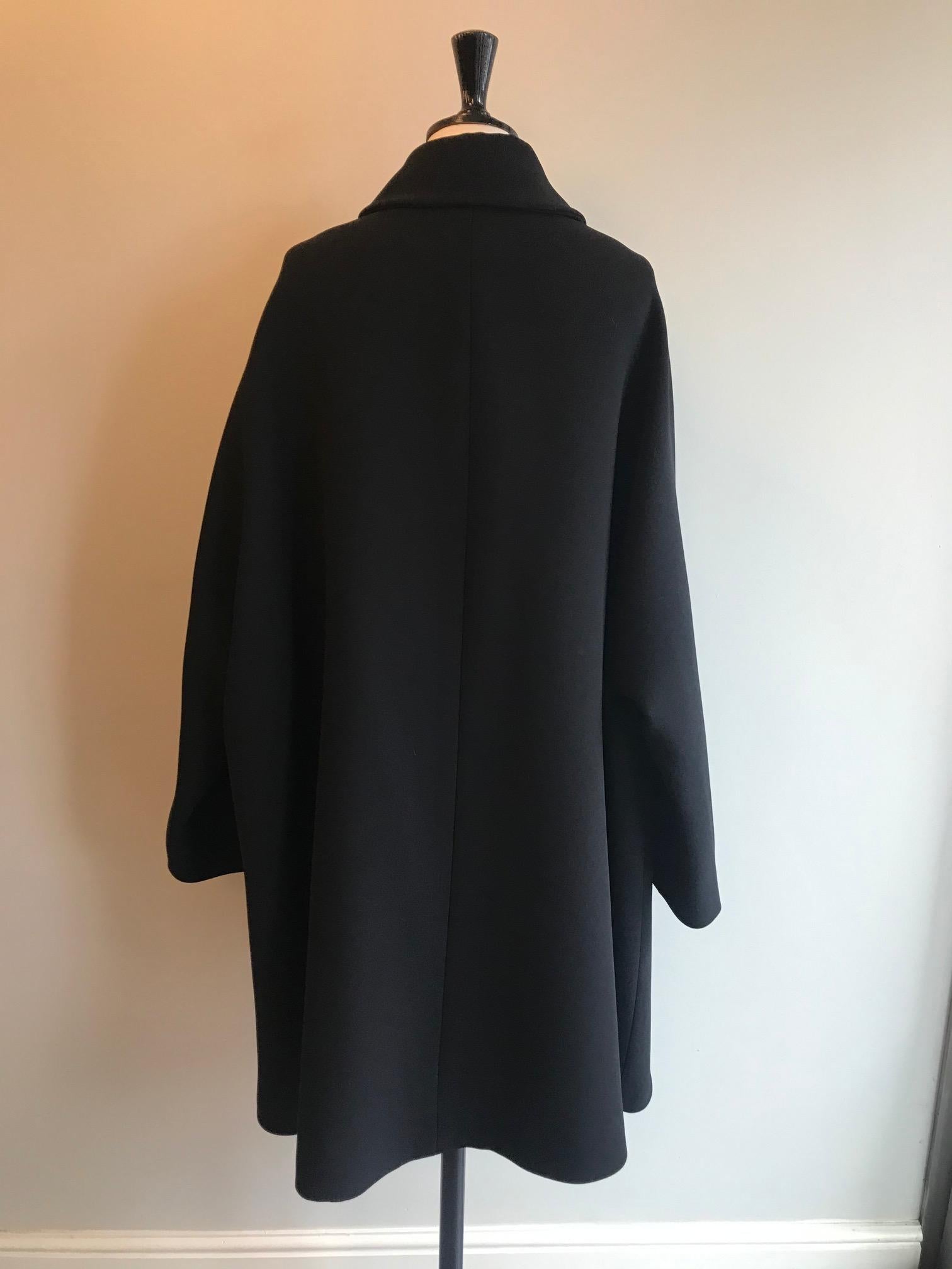 Black Balenciaga Opera Coat For Sale