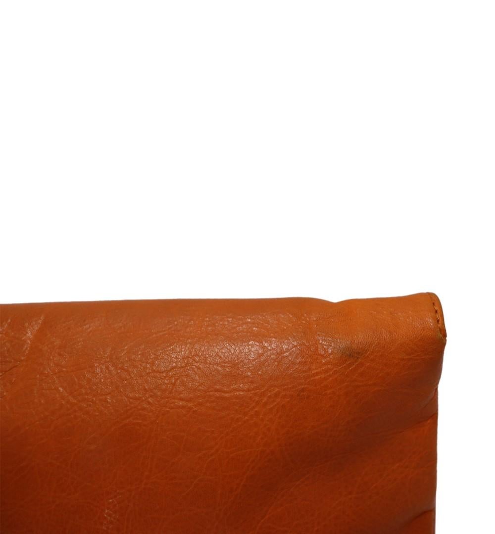 Balenciaga Orange Arena Giant Flap Envelope Clutch For Sale 4