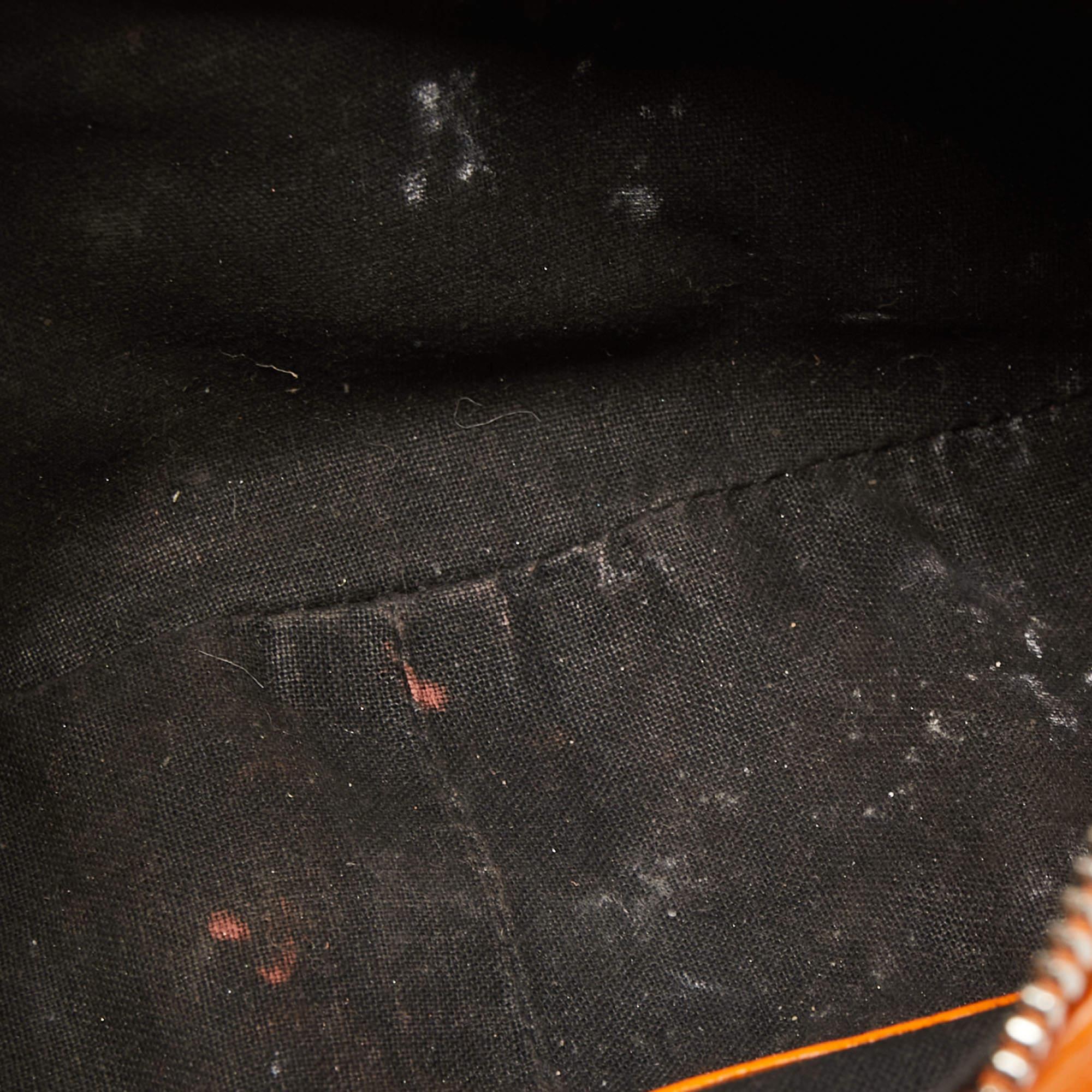 Balenciaga Orange Croc Embossed Leather XS Le Cagole Shoulder Bag 6