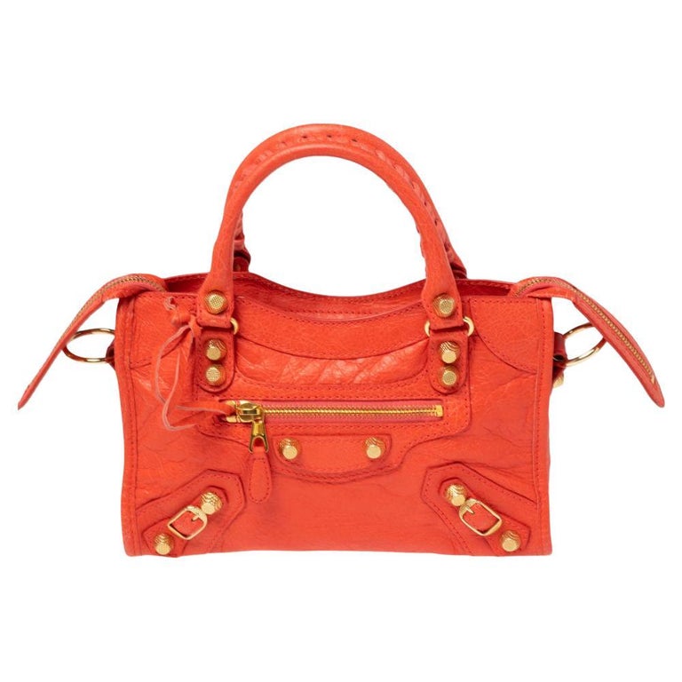 Balenciaga Orange Leather GGH Mini Classic City Bag at 1stDibs | bag orange, orange bag, balenciaga orange bag