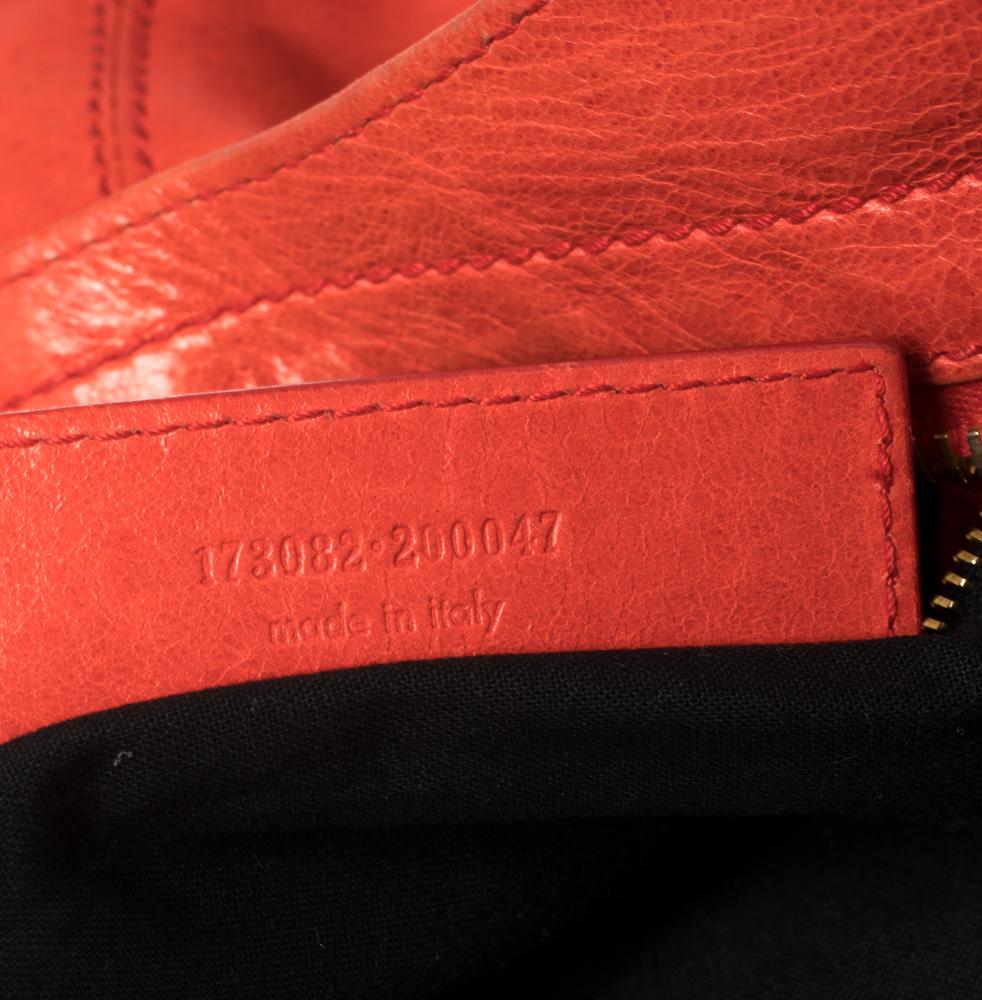 Balenciaga Orange Leather GSH Part Time Tote 4