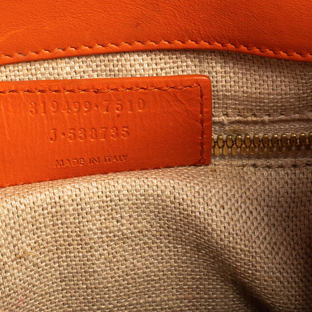 Balenciaga Orange Leather Mini Padlock All Afternoon Tote 5