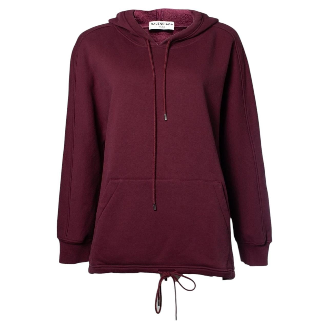Balenciaga, oversized hoodie in Burgundy For Sale