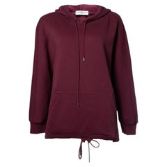 Balenciaga, oversized hoodie in Burgundy