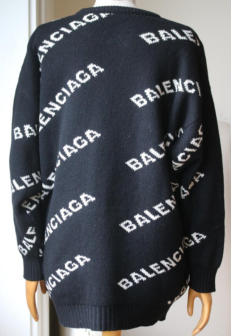 Balenciaga Oversized Jacquard Knit Sweater at 1stDibs | balenciaga
