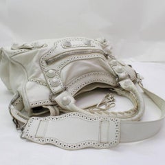 Balenciaga Oxford The City 2way 867253 Grey Leather Shoulder Bag