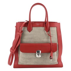 Balenciaga Padlock All Afternoon Tote Canvas With Leather Large 