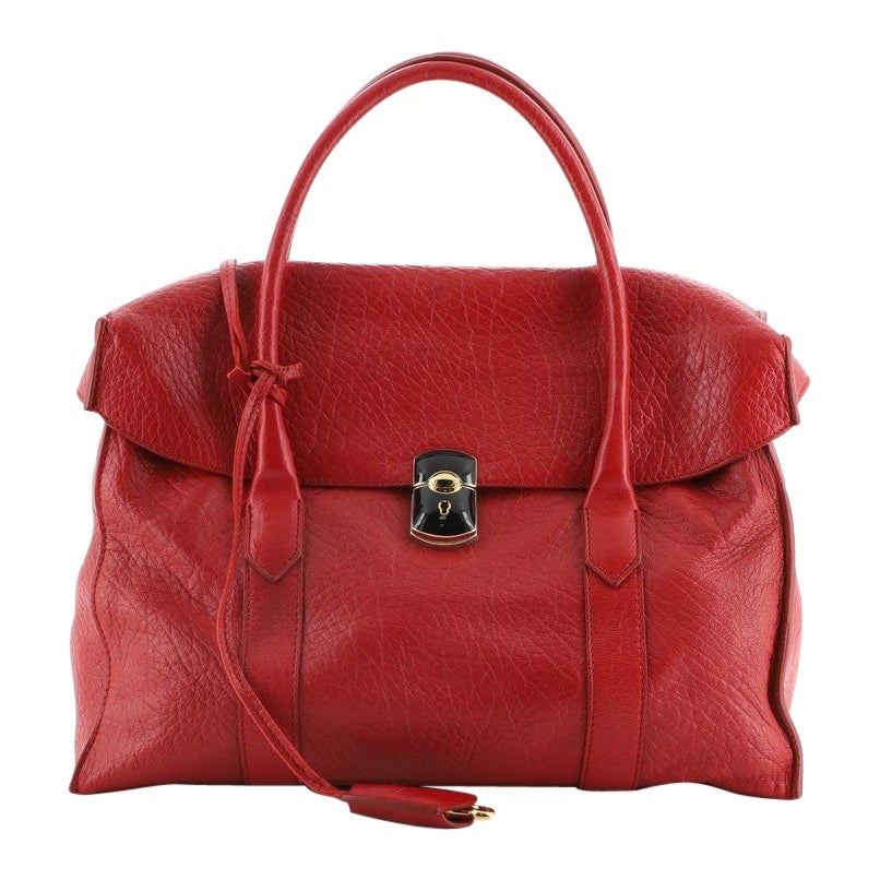 Balenciaga Padlock Flap Tote Leather Medium