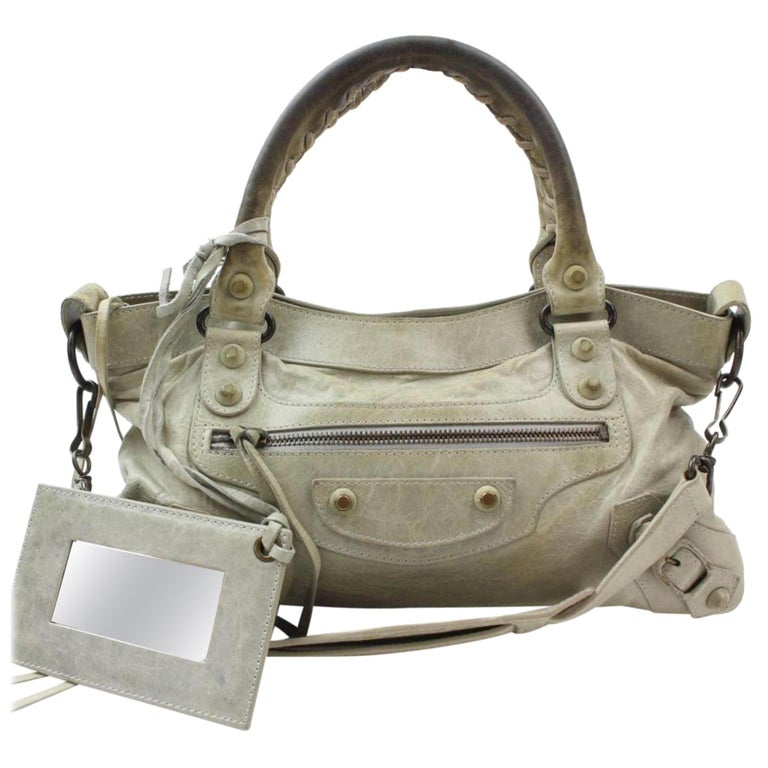 Balenciaga Pale The First 2way 869753 Green Leather Shoulder Bag For Sale  at 1stDibs