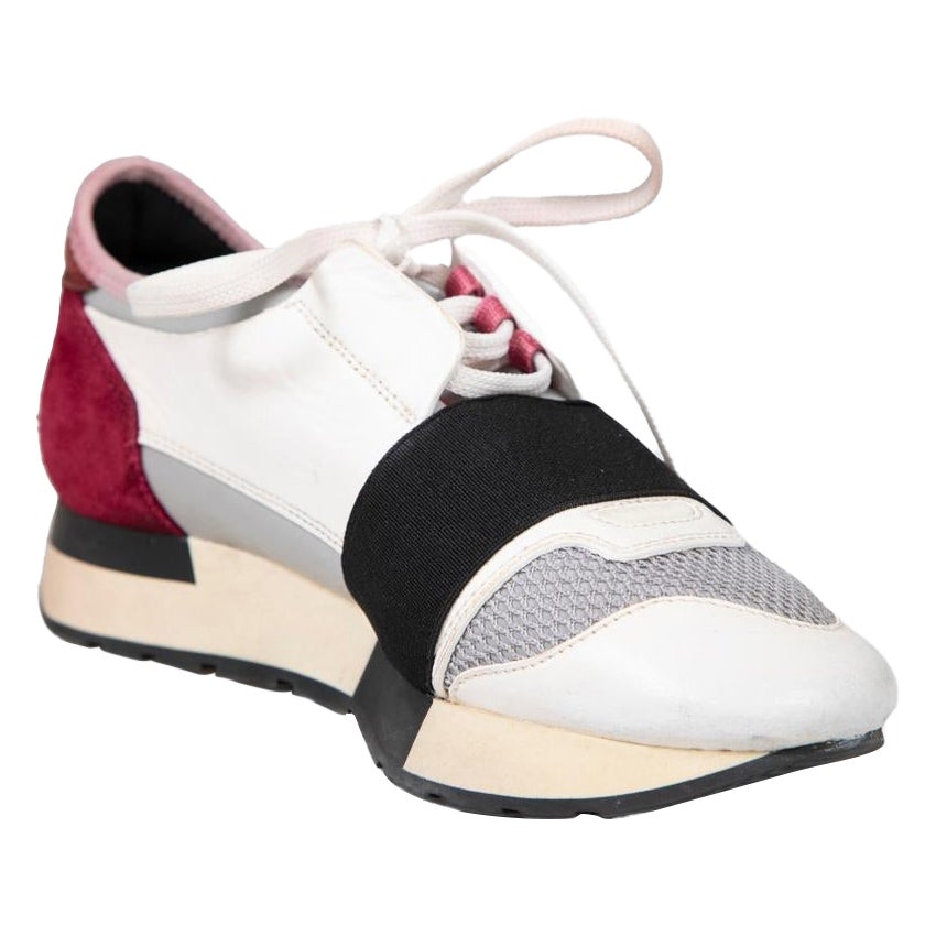Balenciaga Panelled Race Runner Trainers Size IT 37