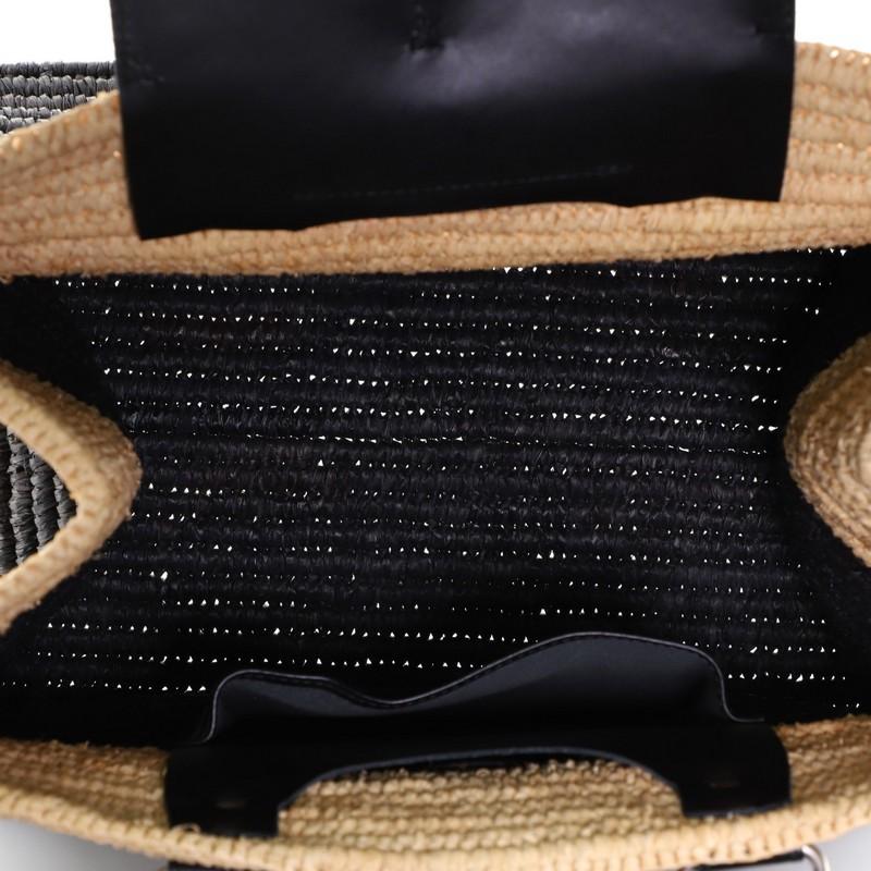 Black Balenciaga Panier Shopping Tote Woven Raffia X