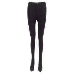 BALENCIAGA Pantashoe black Knife point legging pants boots EU37 Kim Kardashian