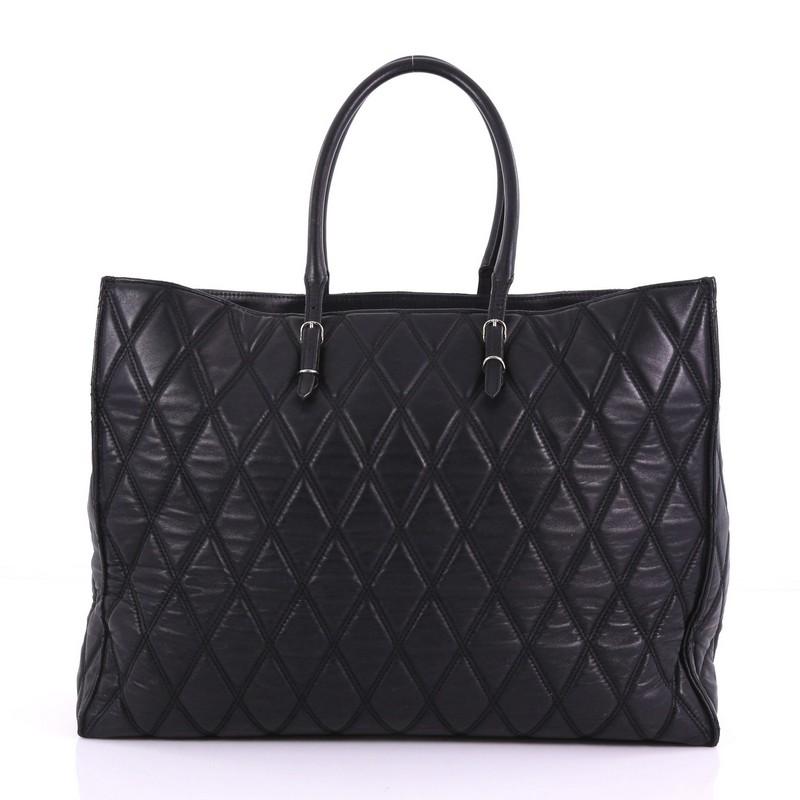 Black Balenciaga Papier A4 Classic Studs Handbag Quilted Leather