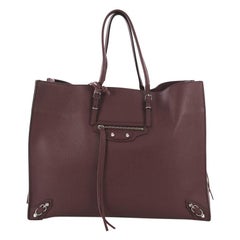 Balenciaga Papier A4 Zip Around Classic Studs Bag Leather Large