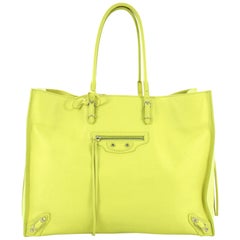 Balenciaga Papier A4 Zip Around Classic Studs Bag Leather Large