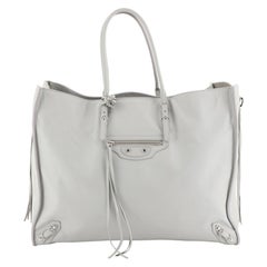 Balenciaga Papier A4 Zip Around Classic Studs Bag Leather Large